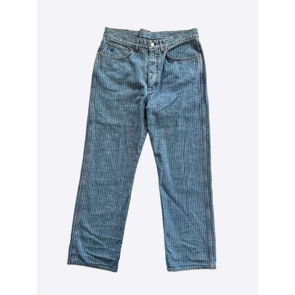 Louis Vuitton Blue Striped Jeans
